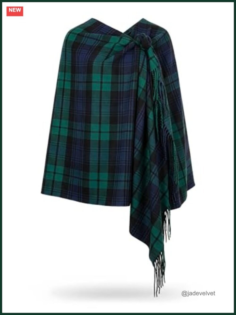 Oversized Plaid Shawl Wrap Cashmere Feel Winter Scarf 80x30